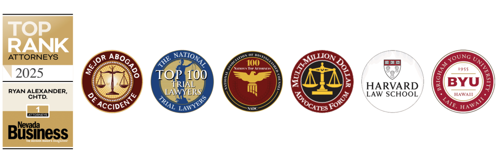 Ryan Alexander Awards: Top Rank Attorneys 2025, Mejor Abogado De Accidente, National Trial Lawyers Top 100, Multi-Million Dollar Advocates Forum, Harvard Law School, BYU Hawaii